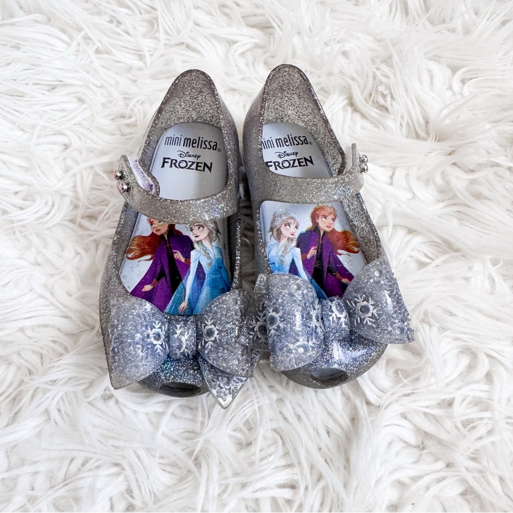 Mini Melissa Disney Frozen Glitter Jelly Shoes Size 7